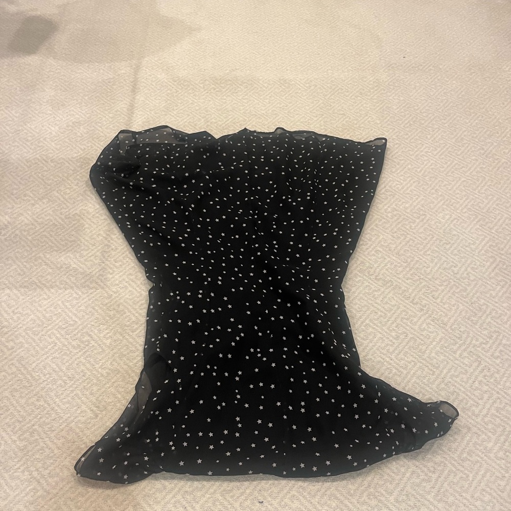 Aqua black dress with white stars - Picture 5 of 5